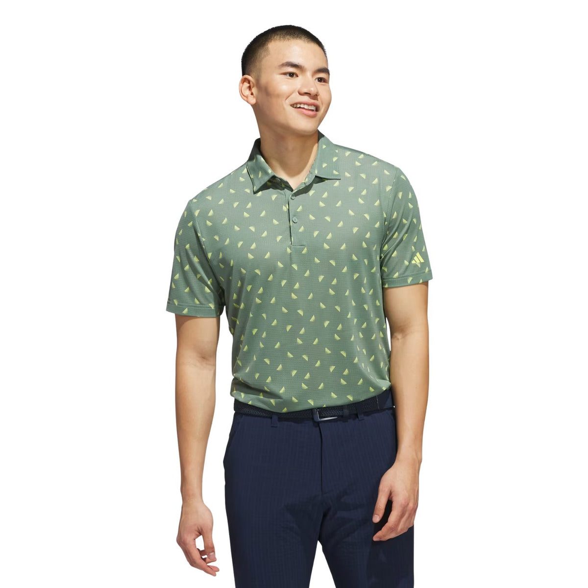 Adidas Ultimate365 Printed Mesh Polo Green