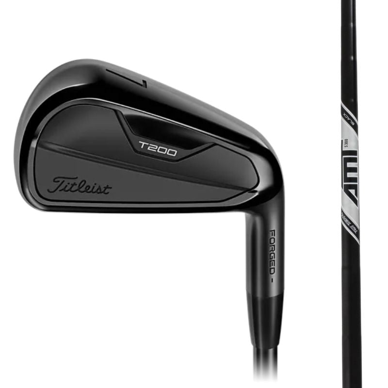 Titleist T200ii Iron Set 4-PW - Previous Season Model - Onyx Black Edition Iron set Titleist Right Stiff Steel - True Temper AMT Black Onyx S300