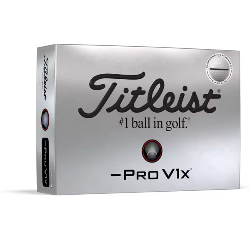 Titleist Pro V1x Left Dash Performance Alignment Golf Balls Black