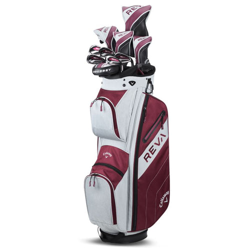 Callaway 2024 Women's REVA 11-Piece Package Set - Cart Bag Eggplant Ladies