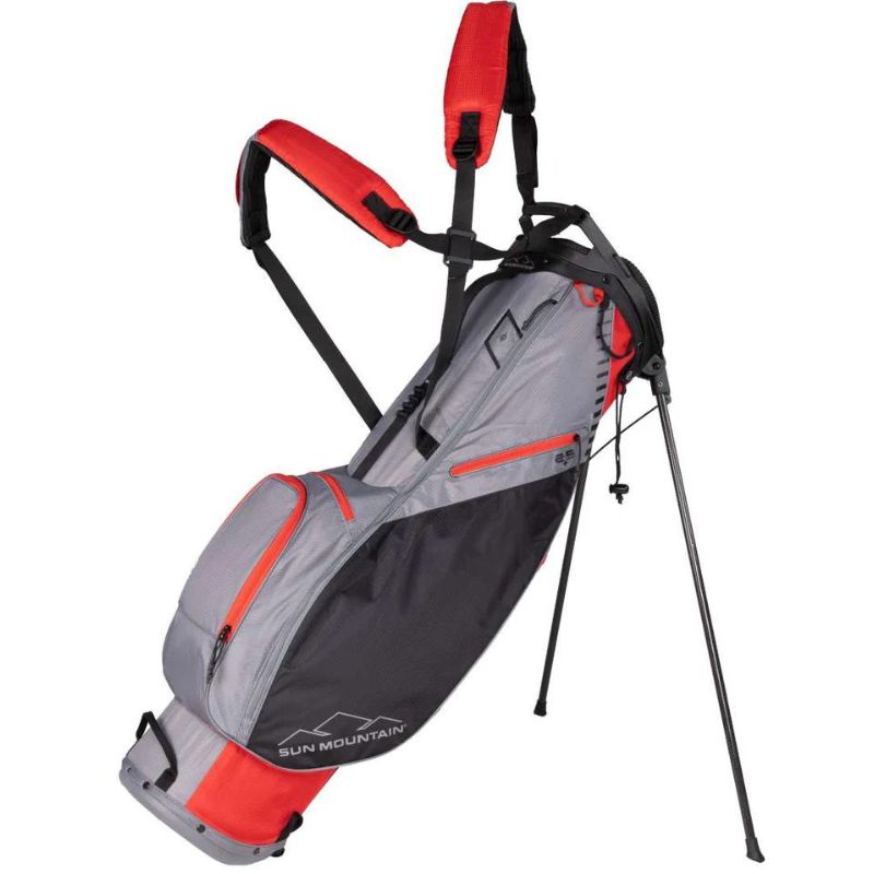 Sun Mountain 2023 2.5+ Stand Bag Red Nickel Black