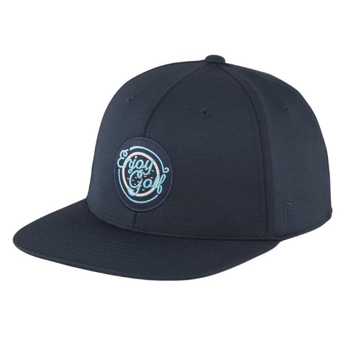 PUMA Enjoy Golf 6-Panel Cap Hat Puma Navy Blazer/White Glow/Tropical Aqua OSFA 