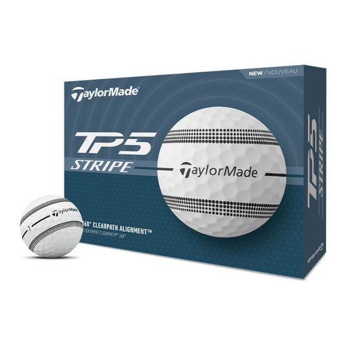 TaylorMade TP5 Stripe Golf Balls White