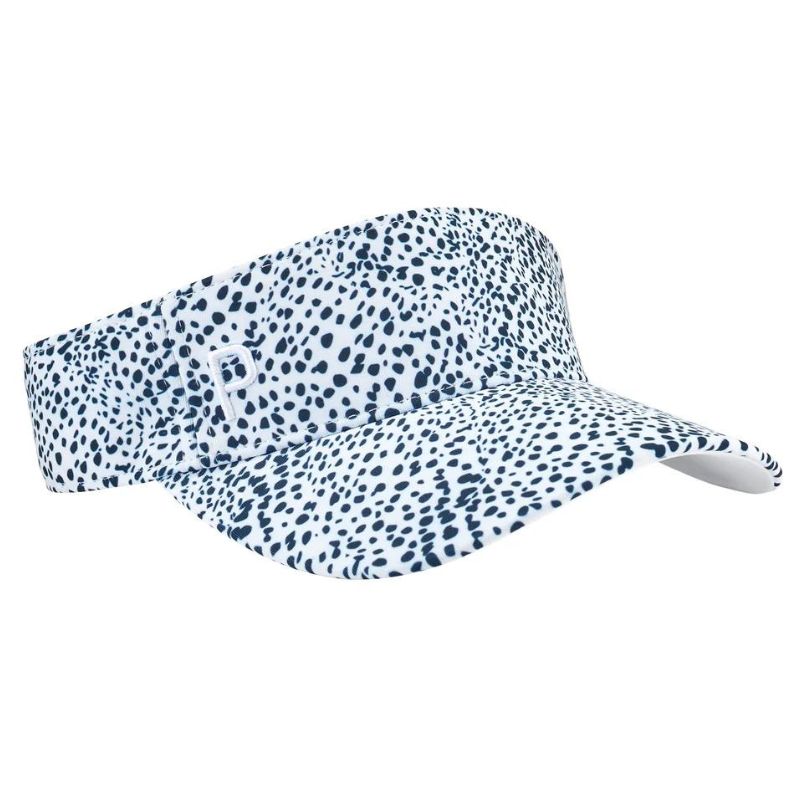 PUMA Women&#39;s Microdot Sport Golf Visor White Glow Deep Navy OSFA