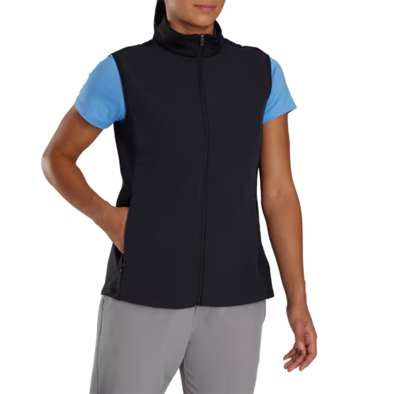FootJoy Women&#39;s Full-Zip Vest Women&#39;s Vest Footjoy Black XS 
