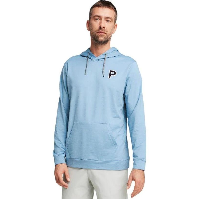PUMA CLOUDSPUN Patch Golf Hoodie Zen Blue Heather