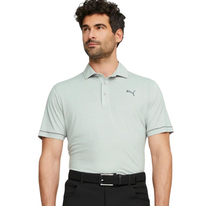 PUMA CLOUDSPUN Haystack Golf Polo Men&#39;s Shirt Puma High Rise Heather MEDIUM 