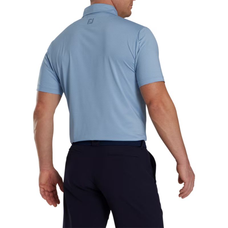 FootJoy Tonal Triangle Print Lisle Self Collar Polo