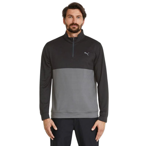 PUMA Gamer Colorblock 1/4 Zip Puma Black Quiet Shade