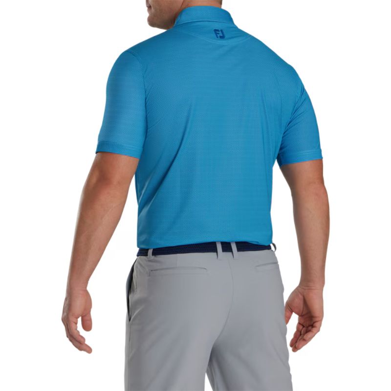 FootJoy Octagon Print Lisle Spread Collar Polo