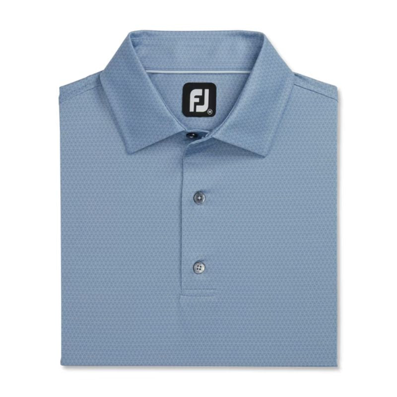 FootJoy Tonal Triangle Print Lisle Self Collar Polo