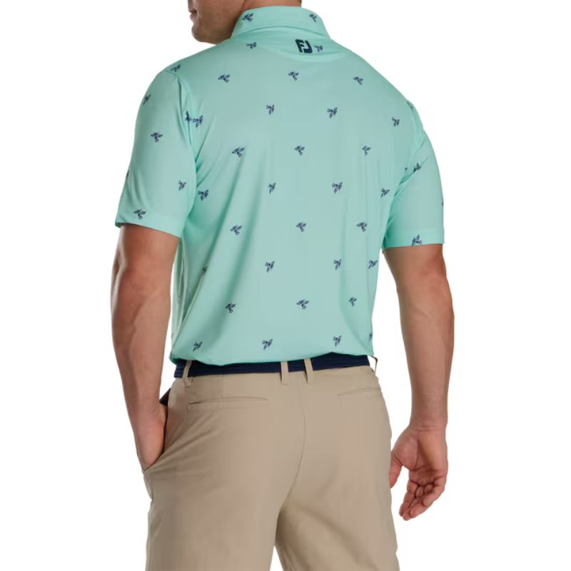 FootJoy Thistle Print Lisle Self Collar Polo Men&#39;s Shirt Footjoy   
