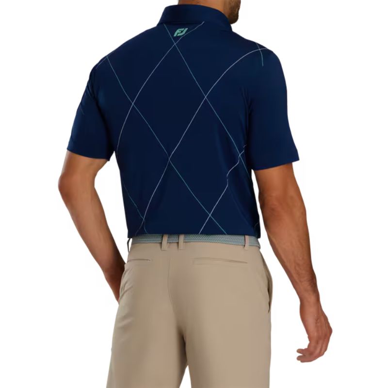 FootJoy Raker Print Lisle Self Collar Polo Men&#39;s Shirt Footjoy   