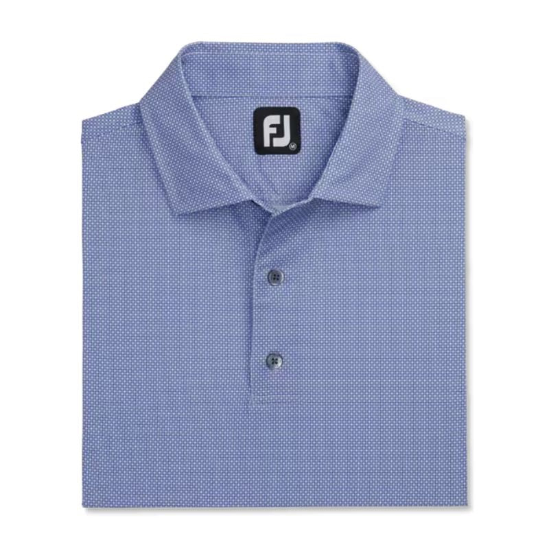 FootJoy Octagon Print Lisle Spread Collar Polo