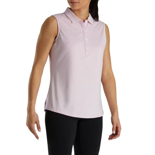 FootJoy Women's Solid Lisle Sleeveless Polo Women's Shirt Footjoy Light Pink SMALL 