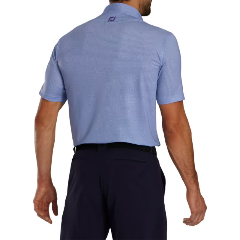 FootJoy Octagon Print Lisle Spread Collar Polo