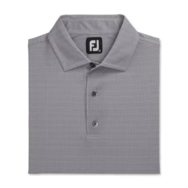 FootJoy Octagon Print Lisle Spread Collar Polo
