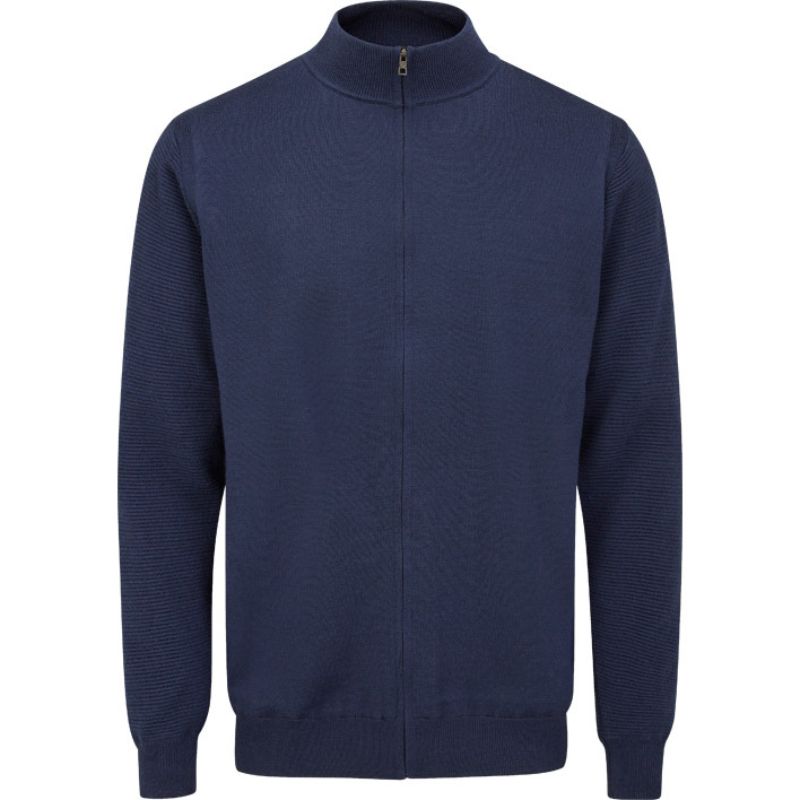 PING Porter Full-Zip Sweater Oxford Blue