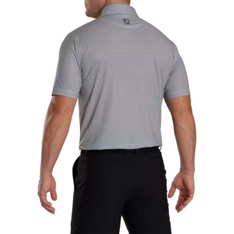 FootJoy Octagon Print Lisle Spread Collar Polo