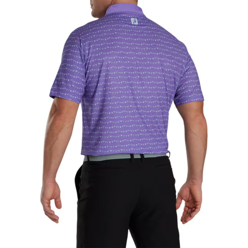 FootJoy Flag Banner Print Lisle Self Collar Polo