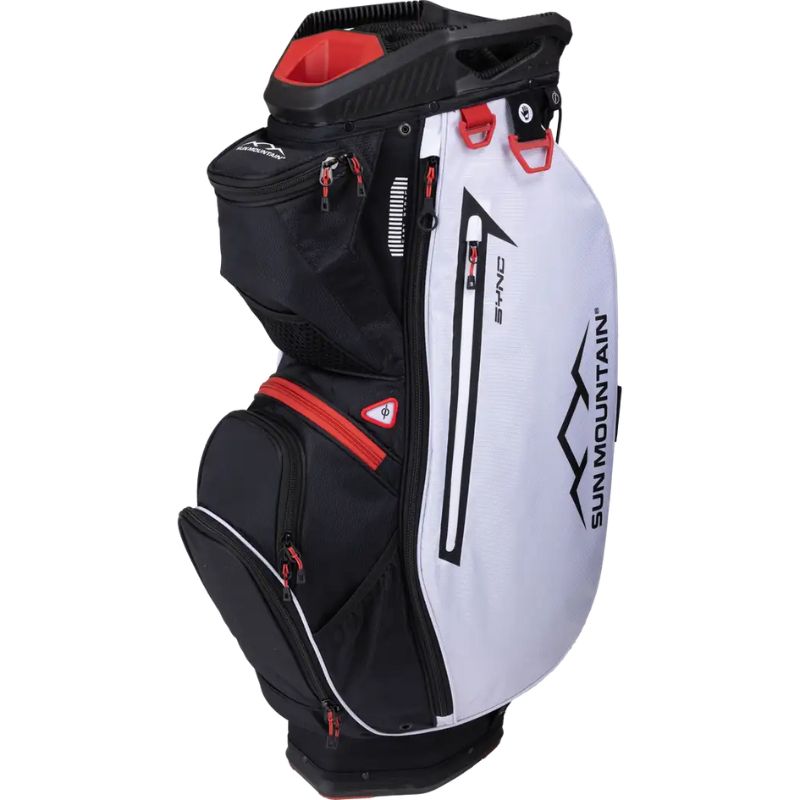 Sun Mountain 2024 Sync Cart Bag Black White Rush Red