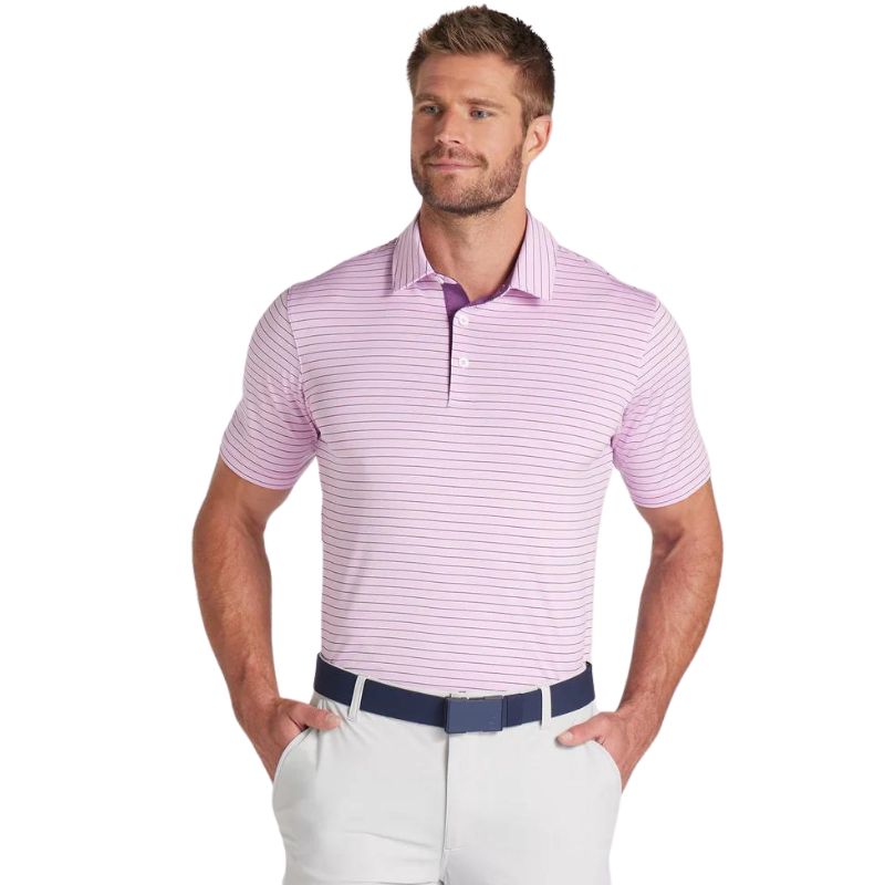 PUMA MATTR Bay Golf Polo Men&#39;s Shirt Puma Crushed Berry/Pink Icing MEDIUM 