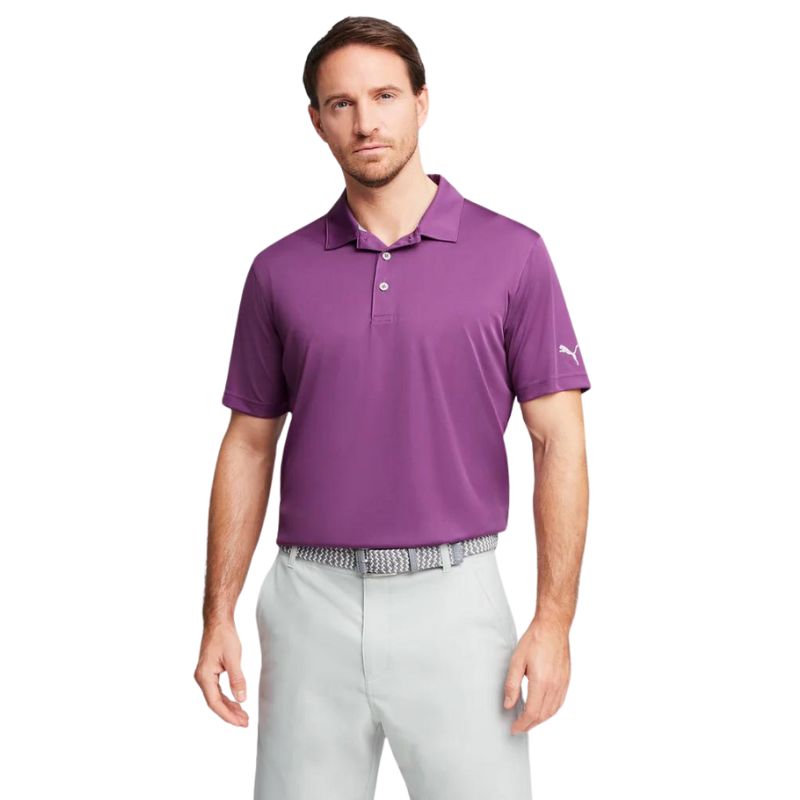 PUMA Gamer Polo Men&#39;s Shirt Puma Crushed Berry SMALL 