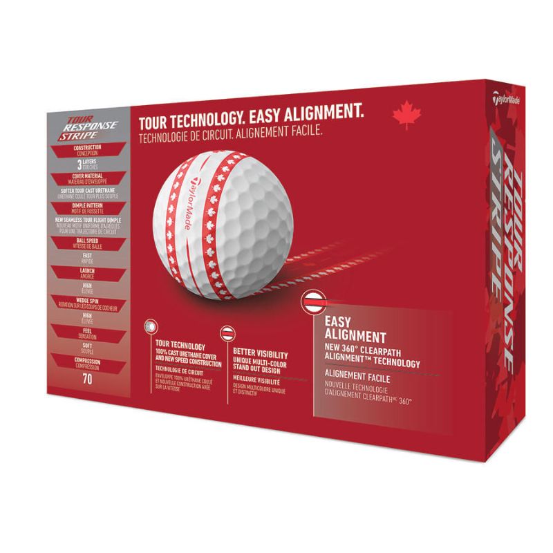 TaylorMade Tour Response Stripe Golf Ball - Canada - 2dz for $89.98! Golf Balls Taylormade   