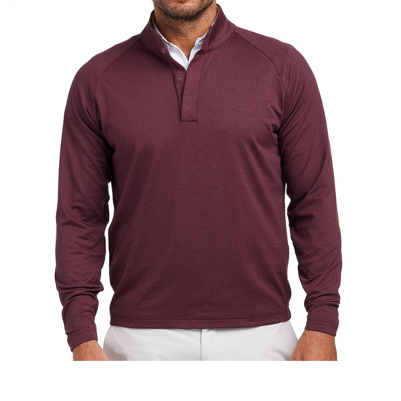 Holderness &amp; Bourne The Payne Sweater Heathered Dark Claret