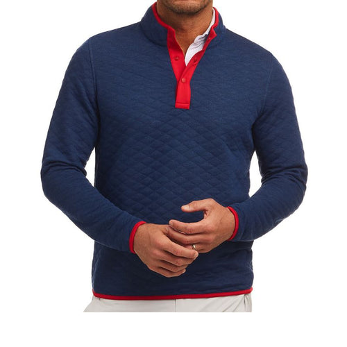 Holderness & Bourne The Sullivan Sweater Heathered Atlantic