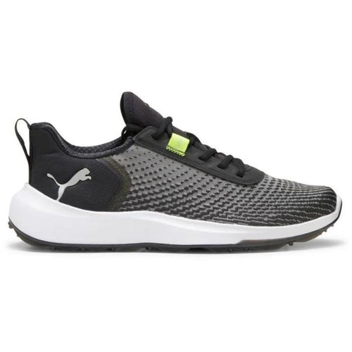 Puma FUSION Crush Sport Spikeless Golf Shoes Black Electric Lime Medium