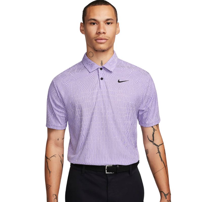 Nike Tour Dri-FIT ADV Golf Polo Men&#39;s Shirt Nike Lilac Bloom/Space Purple/Black MEDIUM 