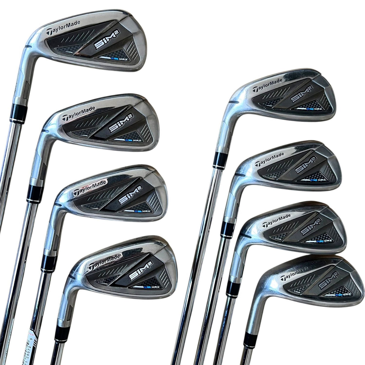 TaylorMade SIM2 Max Iron Set - 5-PW, AW, SW - Steel - Used Left Regular Steel - KBS MAX 85 MT