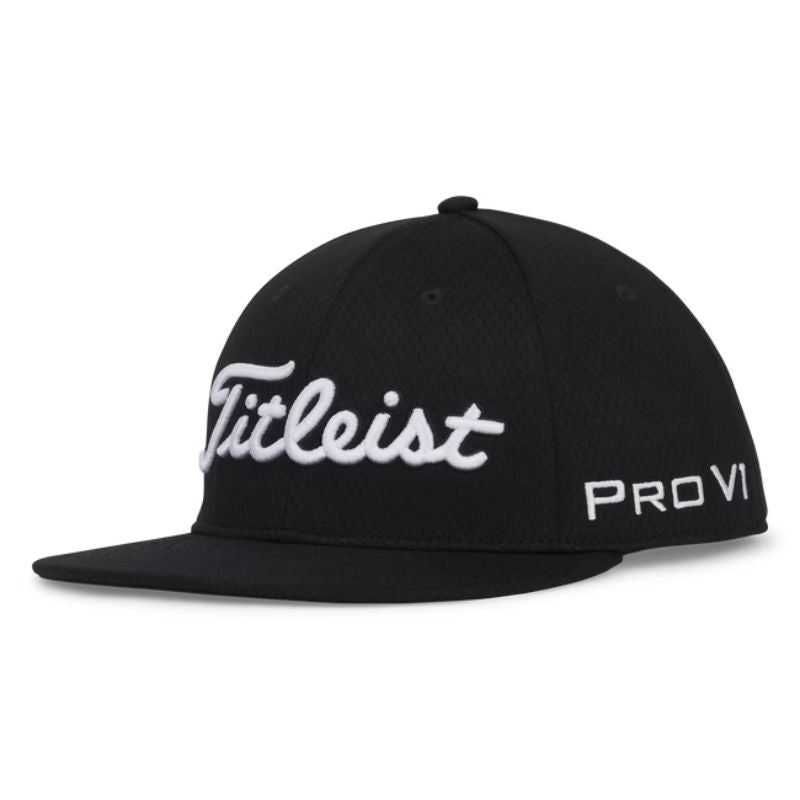 Titleist Tour Elite Flat Bill Hat Hat Titleist Black/White OSFA 
