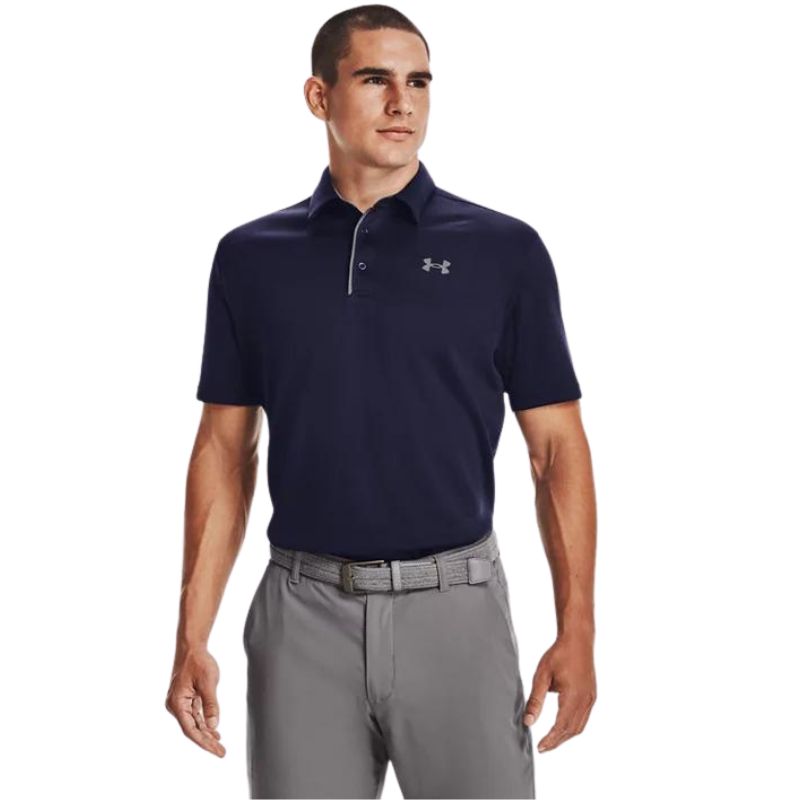 Under Armour Tech Golf Polo Men&#39;s Shirt Under Armour Midnight Navy SMALL 