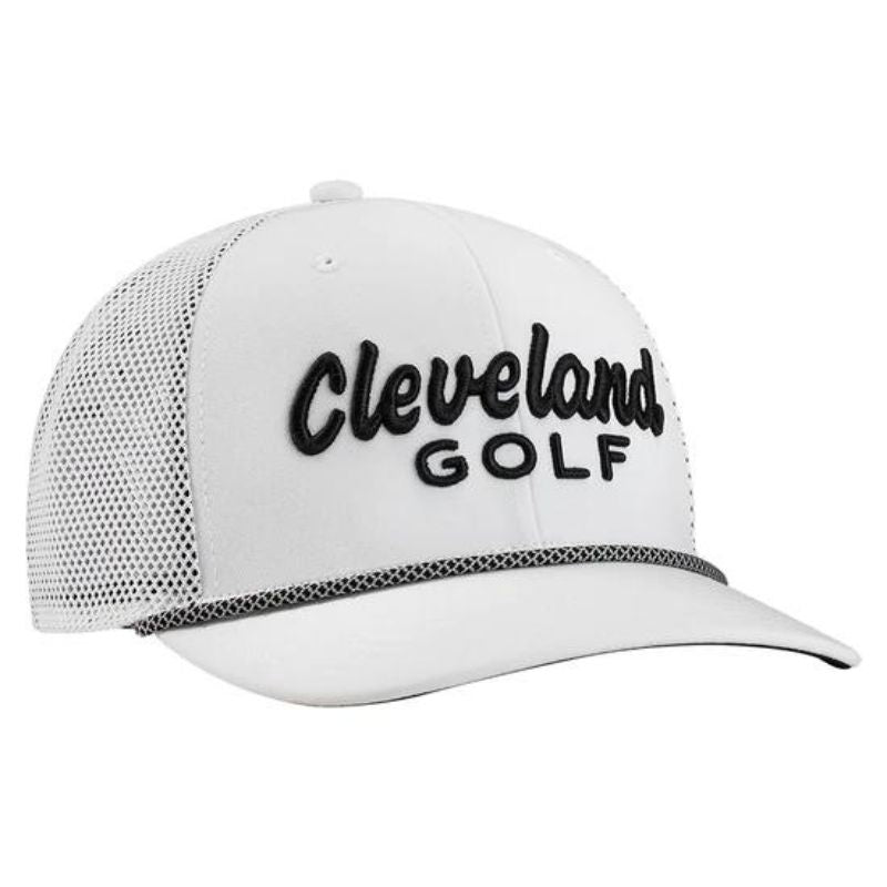 Cleveland Rope Trucker Hat Hat Cleveland White OSFA 