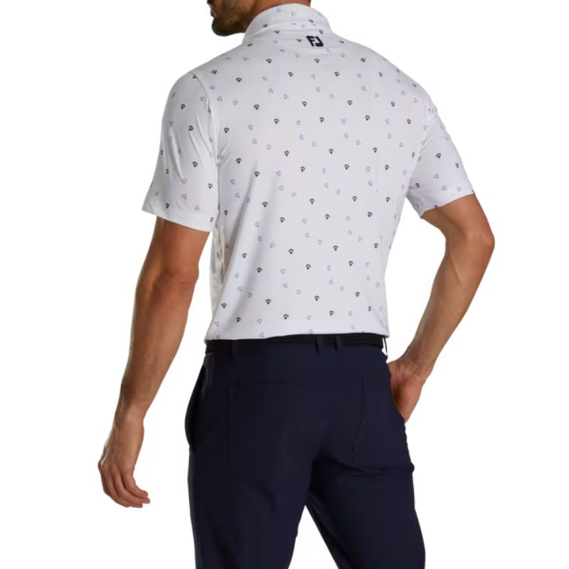 FootJoy Parachute Print Lisle Self Collar Polo - Previous Season Men&#39;s Shirt Footjoy   