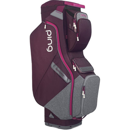 PING 2023 Traverse Cart Bag Cart bag Ping Garnet/Heather Grey/Magenta  