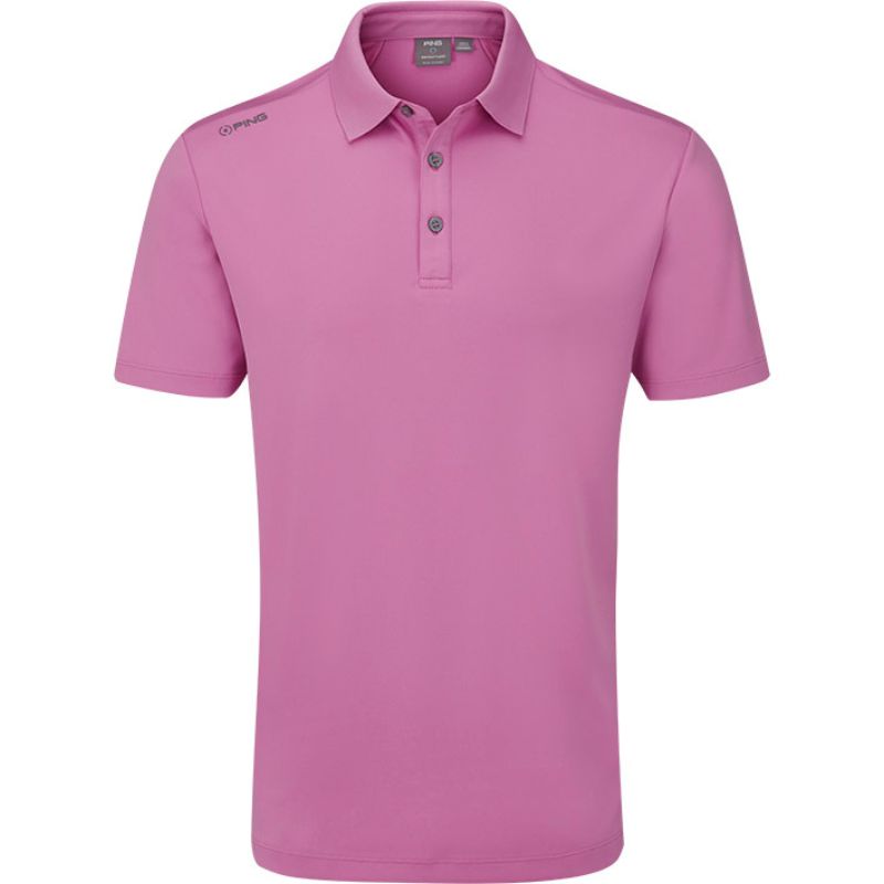 PING Lindum Polo Men&#39;s Shirt Ping Pink SMALL 