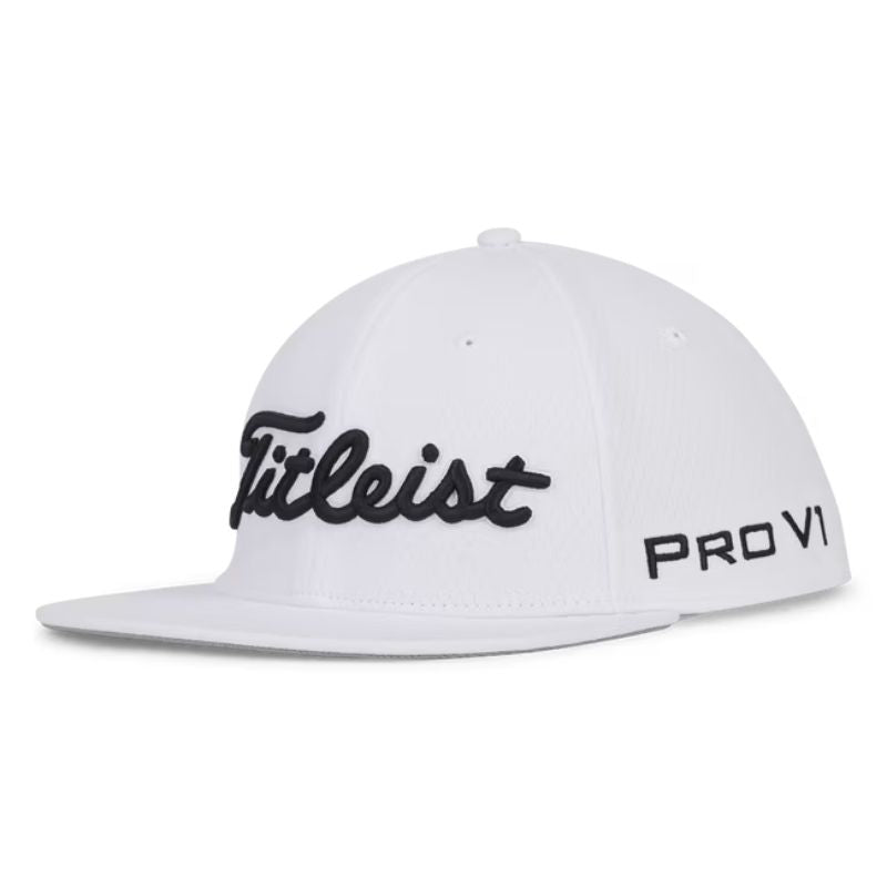 Titleist Tour Elite Flat Bill Hat Hat Titleist White/Black OSFA 