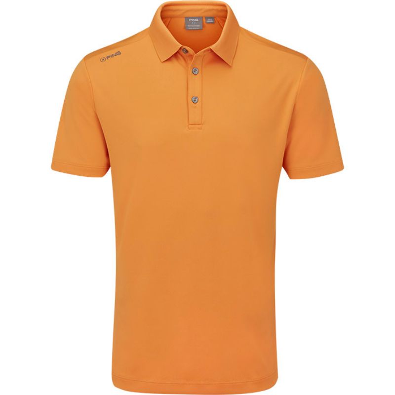 PING Lindum Polo Men&#39;s Shirt Ping Tangerine SMALL 