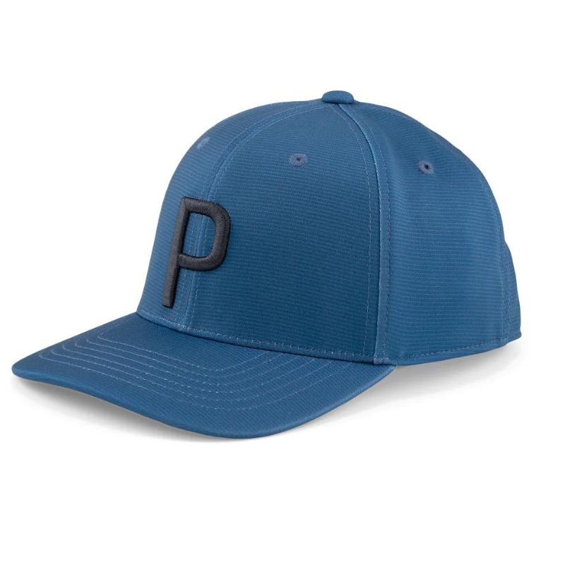 Puma P Adjustable Cap Hat Puma Lake Blue/Ash Gray OSFA 