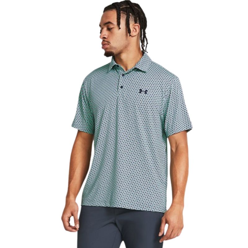 Under Armour Playoff 3.0 Printed Golf Polo Men&#39;s Shirt Under Armour Starlight/Midnight Navy SMALL 