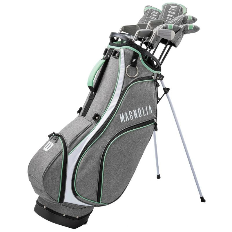 Wilson Women&#39;s Magnolia Complete Set - Carry Bag Package set Wilson Right Ladies Grey/Mint/White