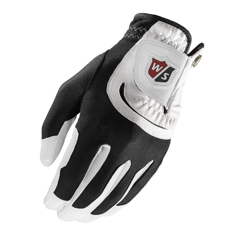 Wilson Staff Fit-All Golf Glove glove Wilson Left White/Black OSFA