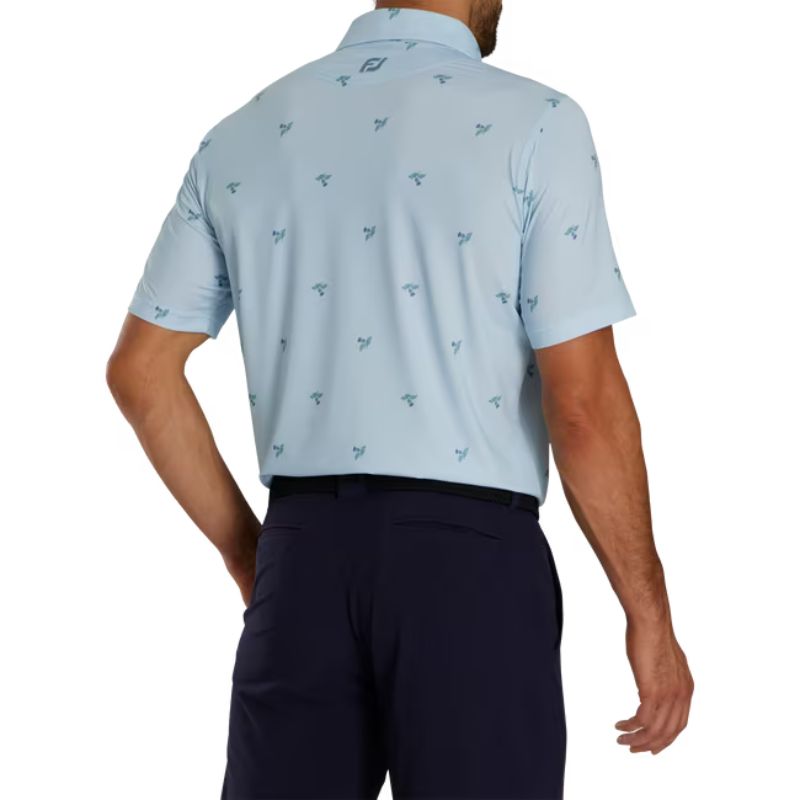 FootJoy Thistle Print Lisle Self Collar Polo Men&#39;s Shirt Footjoy   