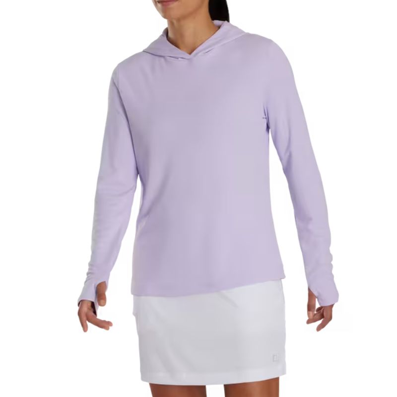 FootJoy Women&#39;s Pullover Sun Protection Hoodie Women&#39;s Sweater Footjoy Lavender SMALL 
