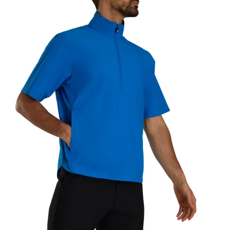 FootJoy HydroLite X Short Sleeve Rain Shirt Men&#39;s Jacket Footjoy Blue SMALL 
