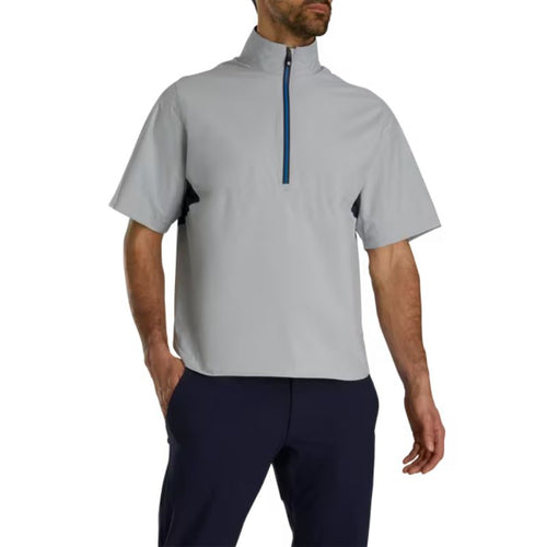 FootJoy HydroLite X Short Sleeve Rain Shirt Men's Jacket Footjoy Grey/Navy SMALL 