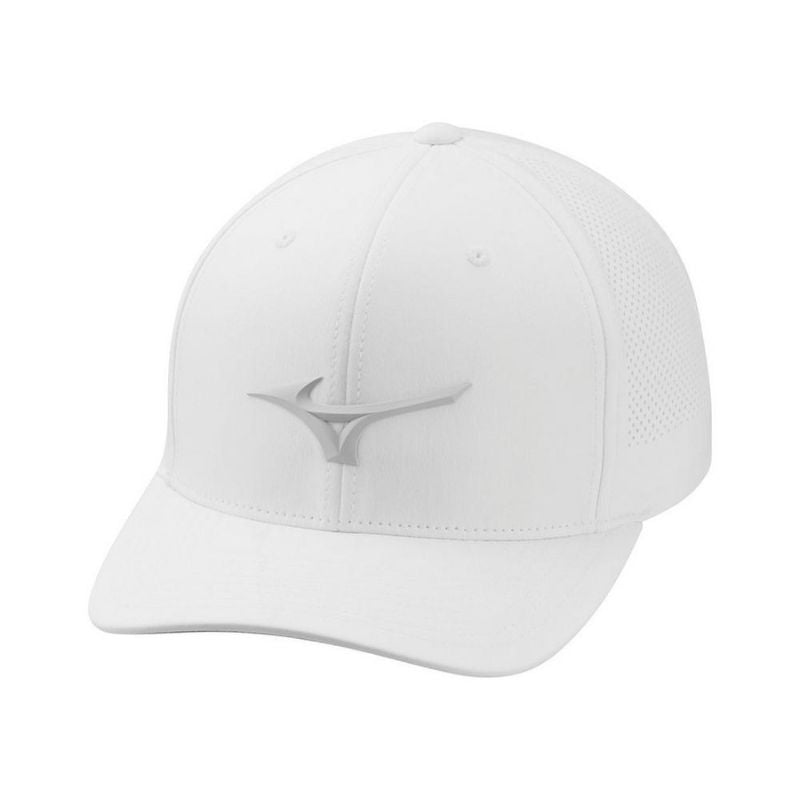 Mizuno Tour Vent Adjustable Hat Hat Mizuno White  